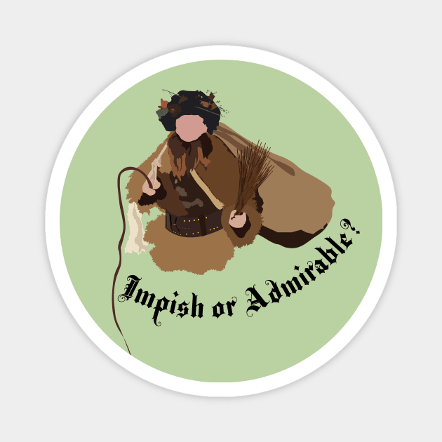 Dwight Schrute Impish or Admirable Belsnickel Art – The Office (black text) Magnet by Design Garden